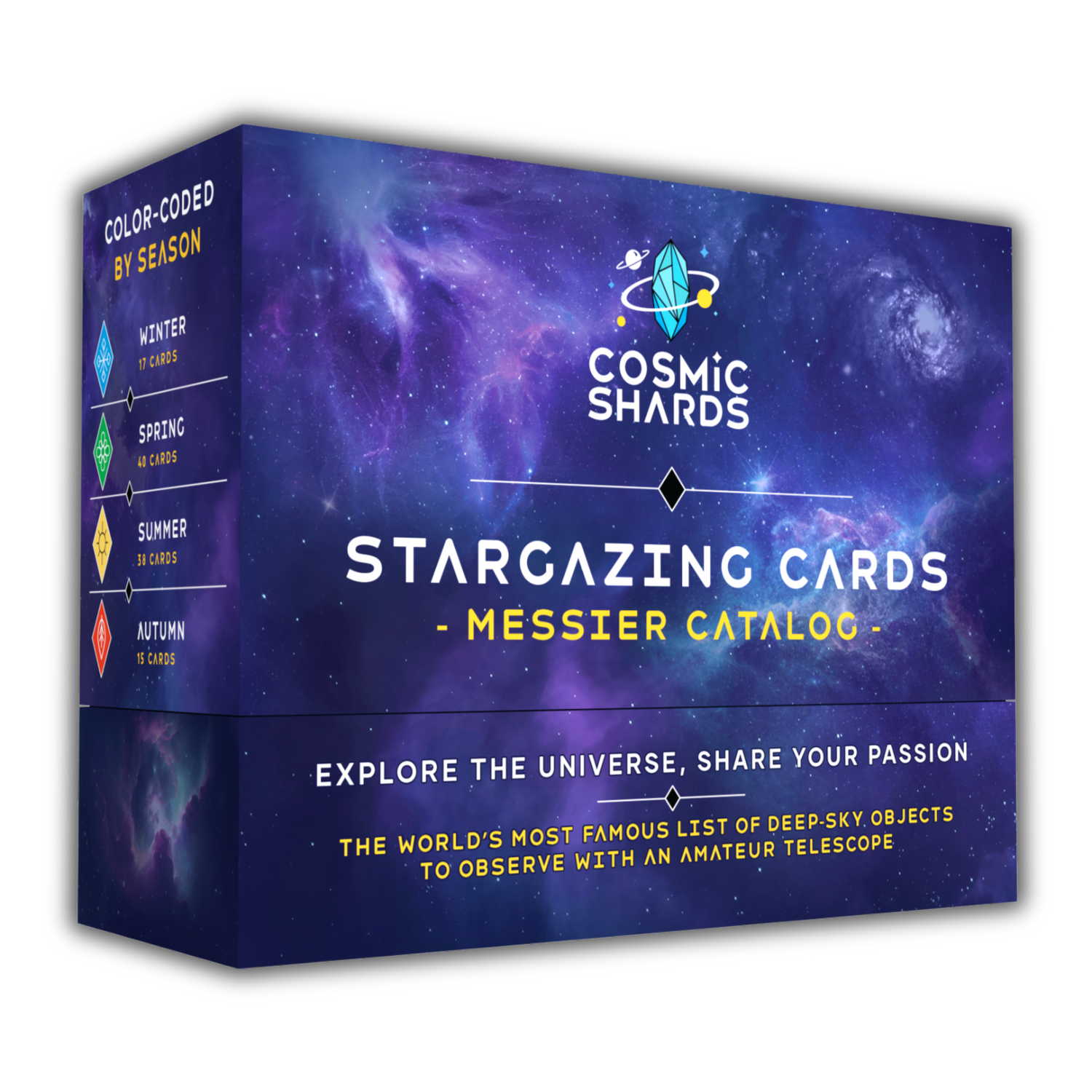 Cosmic Shards: Stargazing Cards - Messier Catalog box